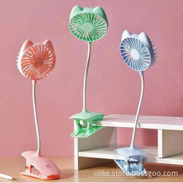 Rechargeable Mini Fan with Clamp